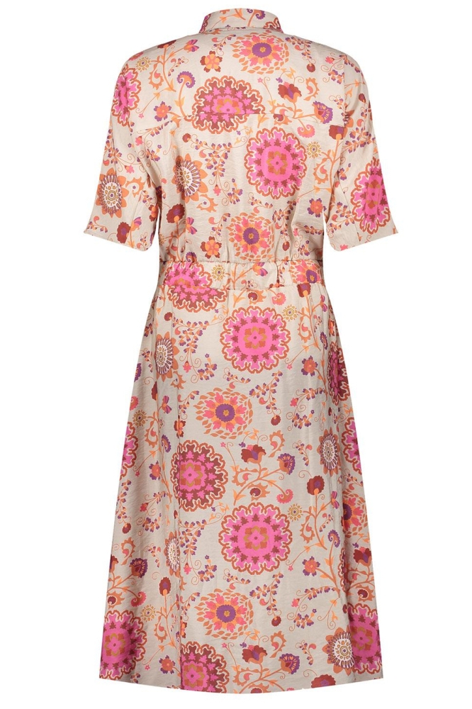 JURK MET BLOEMENPRINT 47224 20 720 sand/fuchsia/brown